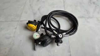 REGULADOR BUCEO AQUALUNG TITAN OCTOPUS Y MANOMETRO