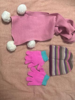 Gorro, bufanda y guantes Peppa Pig
