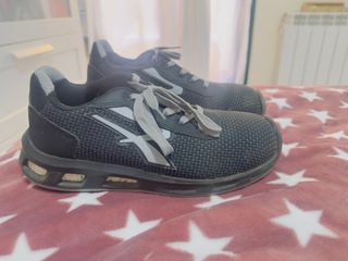 Zapatos de seguridad unisex negros y grises