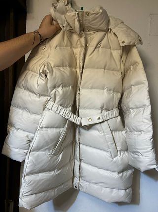 Plumífero Zara XXL Blanco Nuevo