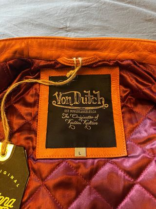 Chaqueta de piel Von Dutch Naranja