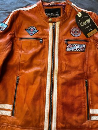 Chaqueta de piel Von Dutch Naranja