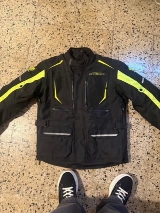 Chaqueta Moto MTECH Negra y Amarilla