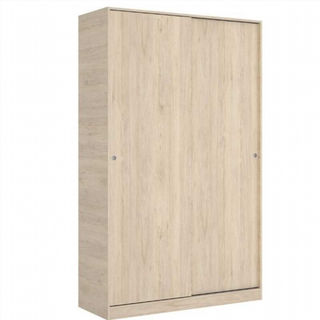 Armario 120x204x50 cm 2 Puertas Correderas. Natur