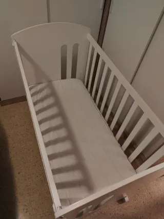 Cuna Micuna blanca con osito