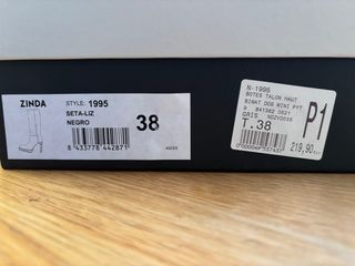 Botas de vestir altas piel marrón y negro