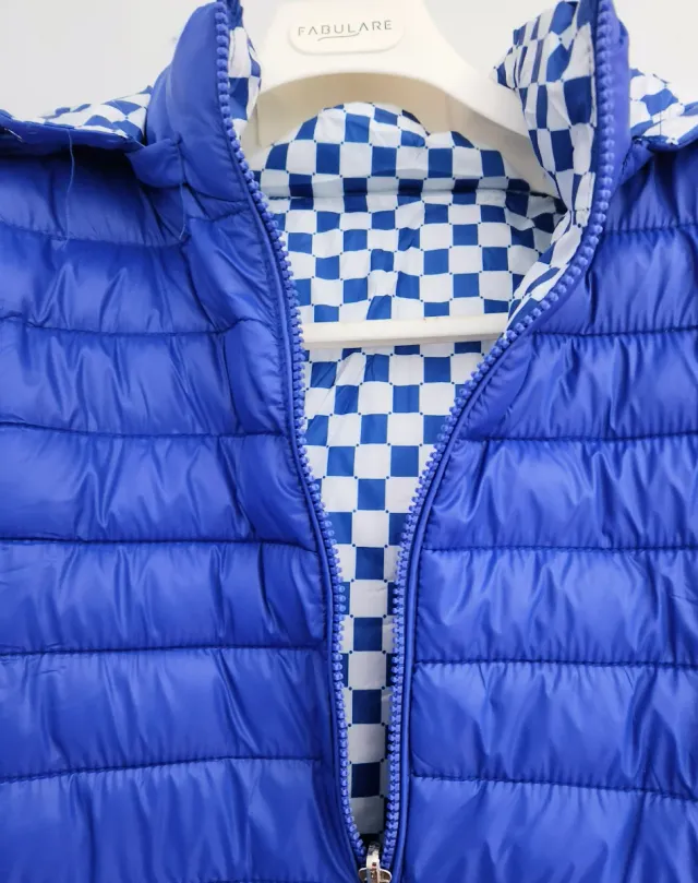 Giubbotto imbottito blu reversibile