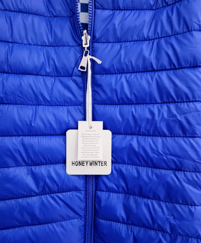 Giubbotto imbottito blu reversibile