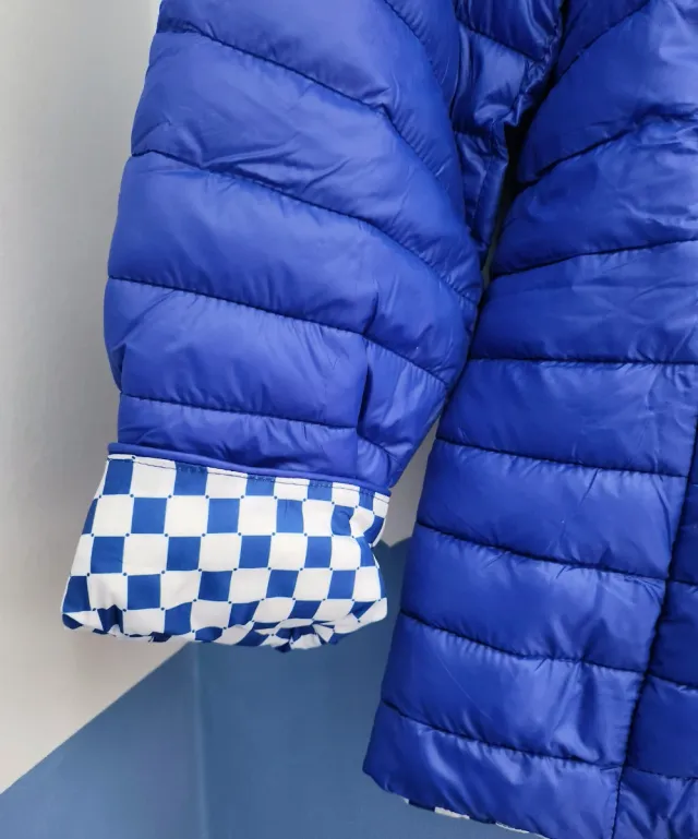 Giubbotto imbottito blu reversibile