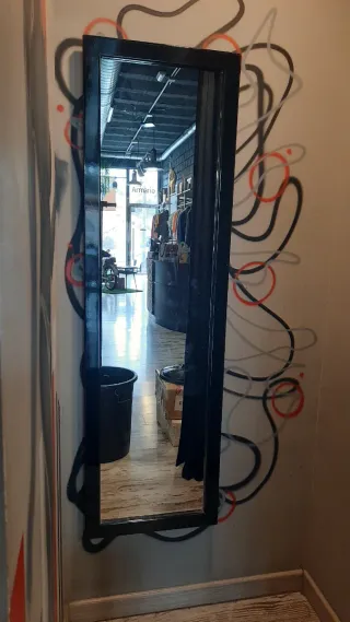 2 Specchi Rettangolari in Legno e Cristallo