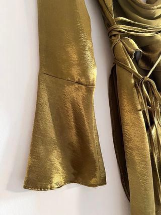 Vestido dorado y verde talla única