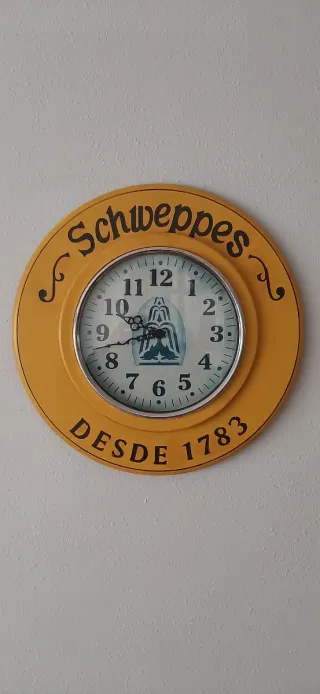 Reloj Schweppes Desde 1783 El reloj no funciona