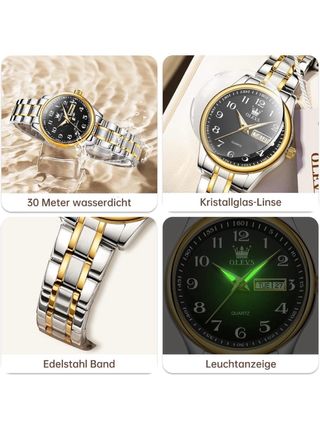 Orologio OLEVS Donna Analogico Oro e Argento