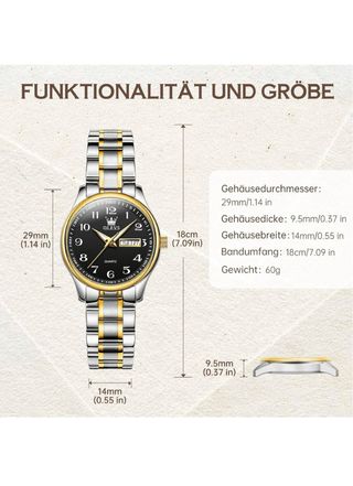 Orologio OLEVS Donna Analogico Oro e Argento