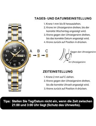 Orologio OLEVS Donna Analogico Oro e Argento