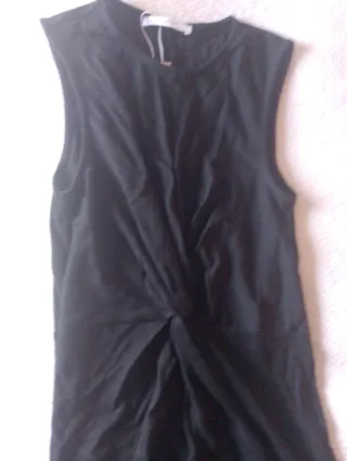 Vestido largo negro Mango nuevo