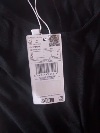 Vestido largo negro Mango nuevo