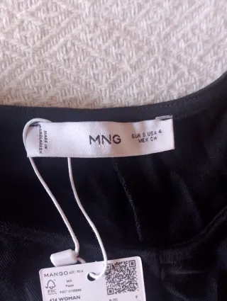 Vestido largo negro Mango nuevo