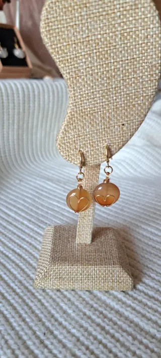 Pendientes de cornalina Artesanales