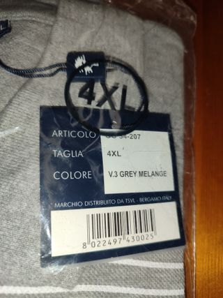 Polo Green Land 4XL Grigio nuova