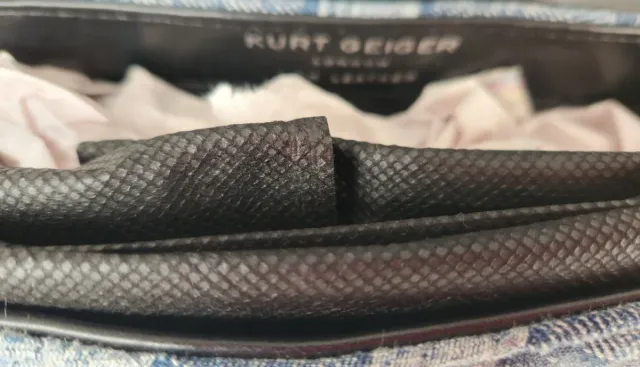 Borsa a mano Kurt Geiger in denim con decorazioni