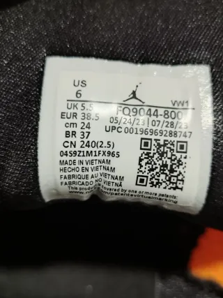 Zapatillas Baloncesto Jordan FQ9044-800 Talla 38