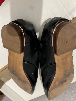 Zapatos Zara charol negros talla 41