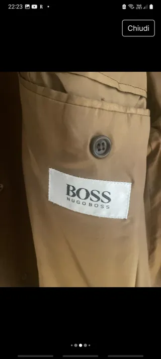 Cappotto Hugo Boss Marrone TG. 50