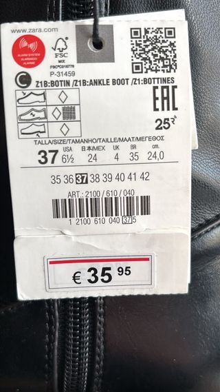 Botines Zara Negros