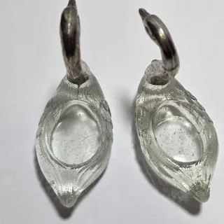 Coppia di porta spezie a forma di cigno