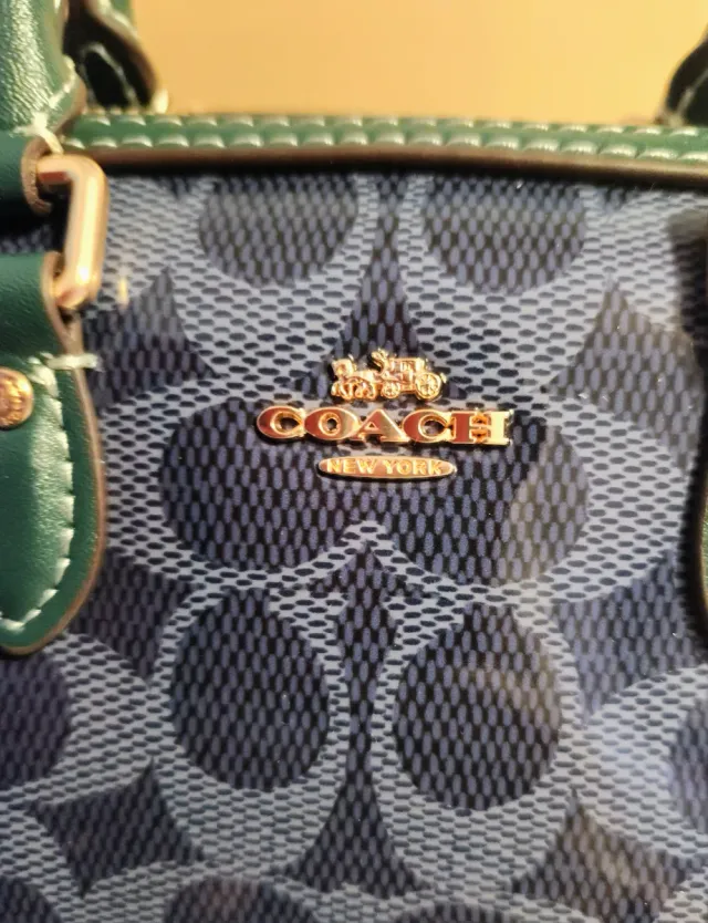 Borsa Coach Blu e Verde