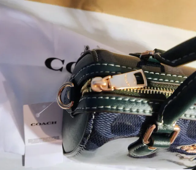 Borsa Coach Blu e Verde