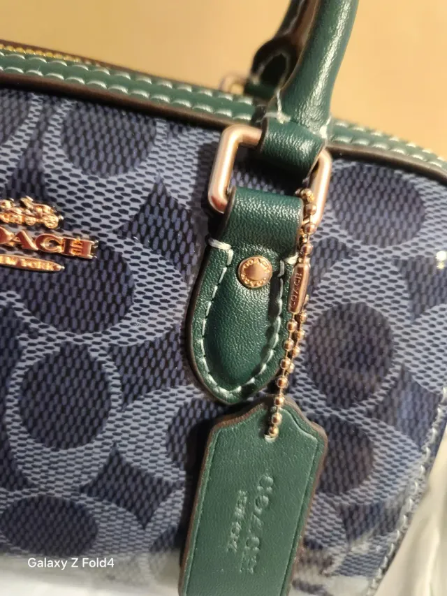 Borsa Coach Blu e Verde