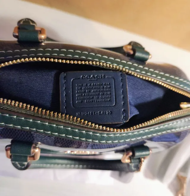 Borsa Coach Blu e Verde