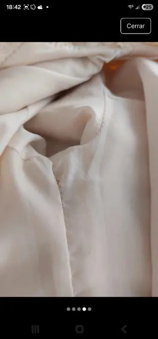 Abrigo Zara beige pelo sintético