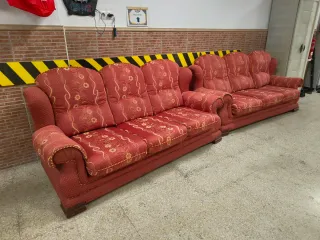 Set di 2 divani 3 posti in rosso