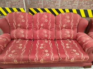 Set di 2 divani 3 posti in rosso