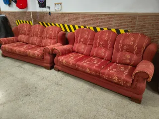 Set di 2 divani 3 posti in rosso