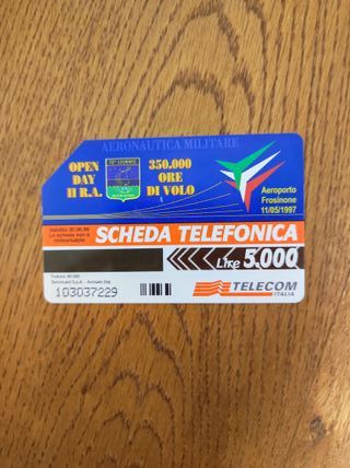 Scheda telefonica "350.000 ore di volo"