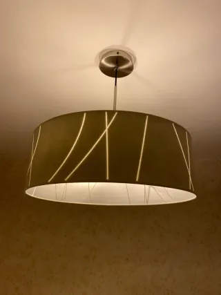 Lámpara de techo redonda pantalla blanca