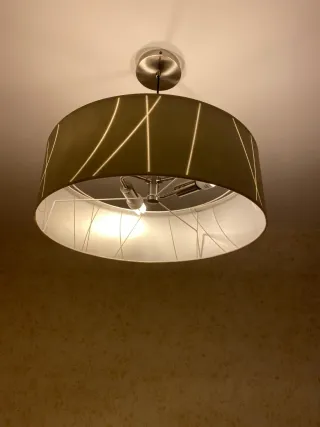 Lámpara de techo redonda pantalla blanca