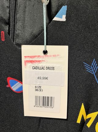 Vestido negro estampado Minueto Talla M