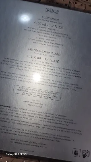 Lancome Trésor Perfume Descatalogado