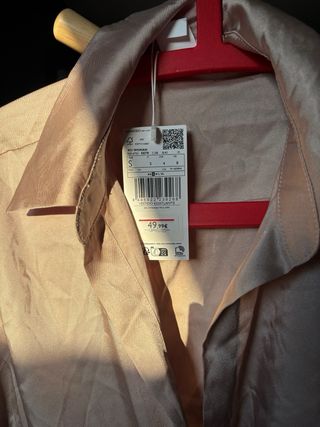 Vestido fiesta dorado rosa talla M