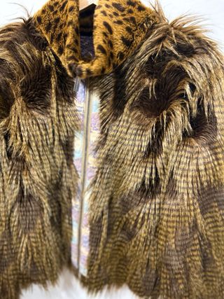 Chaleco de pelo con estampado de leopardo