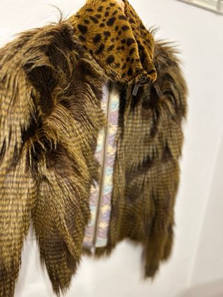 Chaleco de pelo con estampado de leopardo