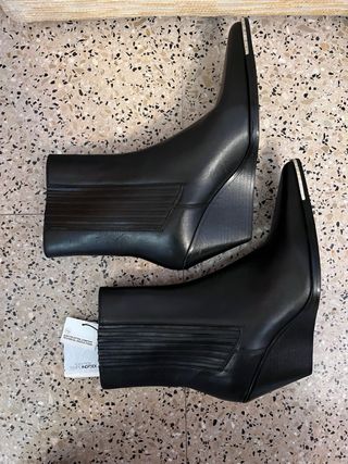 Botas Zara Piel Negras Talla 41