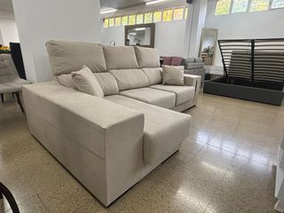 Sofa ChaisseLongue con Arcon NUEVO 3 COLORES