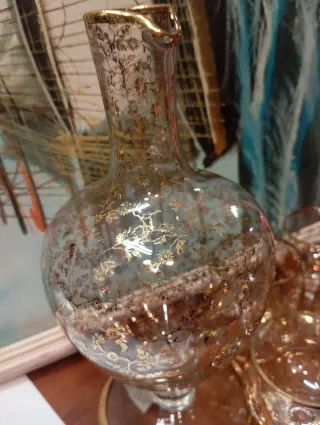 Servizio liquore vetro oro