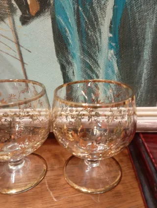 Servizio liquore vetro oro